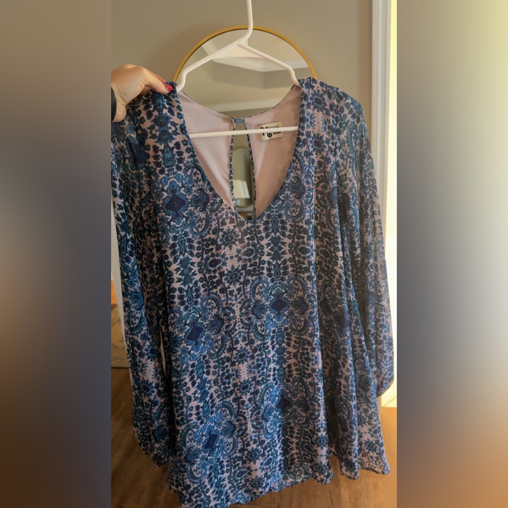 Show Me Your MuMu Blue and Pink Mini Dress